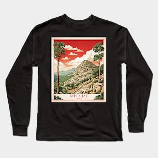 Mycenae Greece Tourism Vintage Travel Poster Long Sleeve T-Shirt
